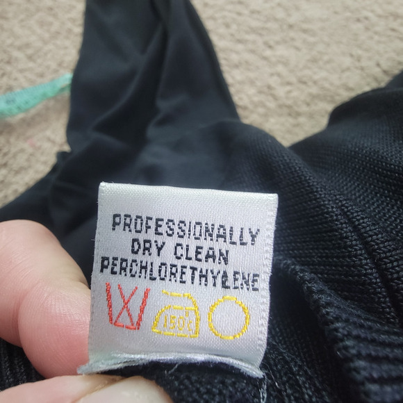 JHanes Barnes Mens L Silk Mock Neck Pullover Sweater Black - Picture 9 of 9